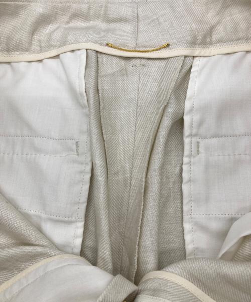 DEUXIEME CLASSE（ドゥーズィエム クラス）Deuxieme Classe (ドゥーズィエム クラス) *麻 サルファーパンツ ホワイト サイズ:SIZE38の古着・服飾アイテム