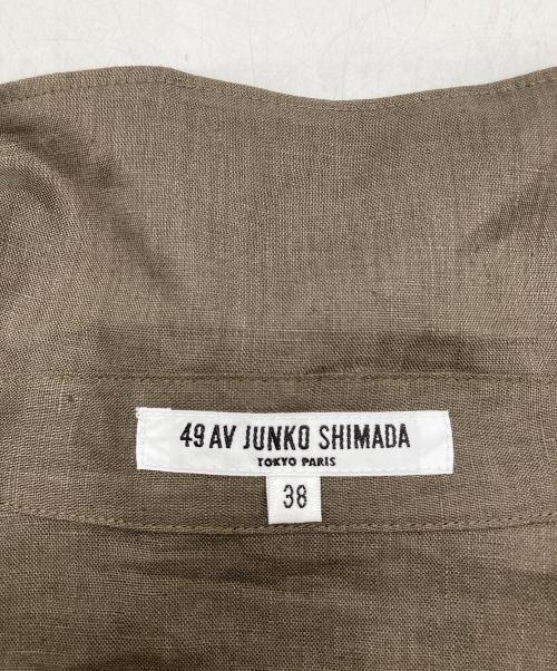 49AV junko shimada（フォーティーナインアベニュージュンコシマダ）49AV junko shimada (フォーティーナインアベニュージュンコシマダ) リネンスキッパーブラウス カーキ サイズ:38の古着・服飾アイテム