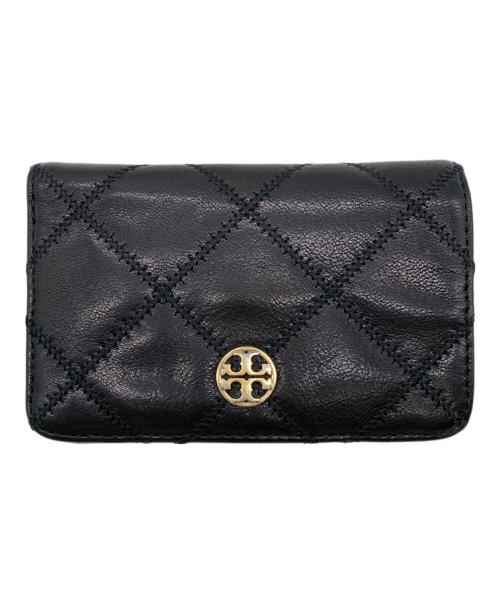 TORY BURCH（トリーバーチ）TORY BURCH (トリーバーチ) キルト2つ折り財布 ブラックの古着・服飾アイテム