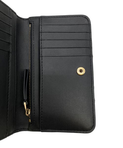 TORY BURCH（トリーバーチ）TORY BURCH (トリーバーチ) キルト2つ折り財布 ブラックの古着・服飾アイテム