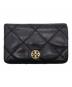 TORY BURCH（トリーバーチ）の古着「キルト2つ折り財布」｜ブラック