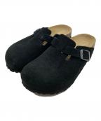 BIRKENSTOCKビルケンシュトック）の古着「BOSTON スウェードサボサンダル」｜ブラック