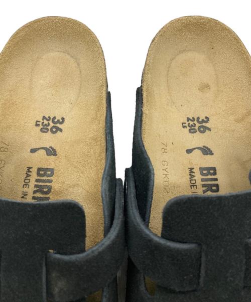 BIRKENSTOCK（ビルケンシュトック）BIRKENSTOCK (ビルケンシュトック) BOSTON スウェードサボサンダル ブラック サイズ:36の古着・服飾アイテム