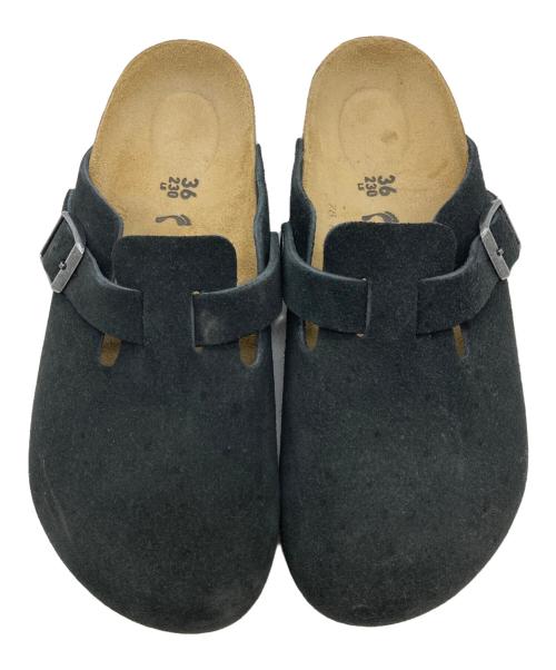 BIRKENSTOCK（ビルケンシュトック）BIRKENSTOCK (ビルケンシュトック) BOSTON スウェードサボサンダル ブラック サイズ:36の古着・服飾アイテム