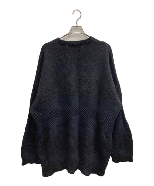 DAIRIKU（ダイリク）DAIRIKU (ダイリク) Flower Cross Embroidery Border Knit ブラック サイズ:FREEの古着・服飾アイテム