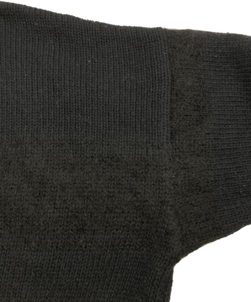 DAIRIKU（ダイリク）DAIRIKU (ダイリク) Flower Cross Embroidery Border Knit ブラック サイズ:FREEの古着・服飾アイテム