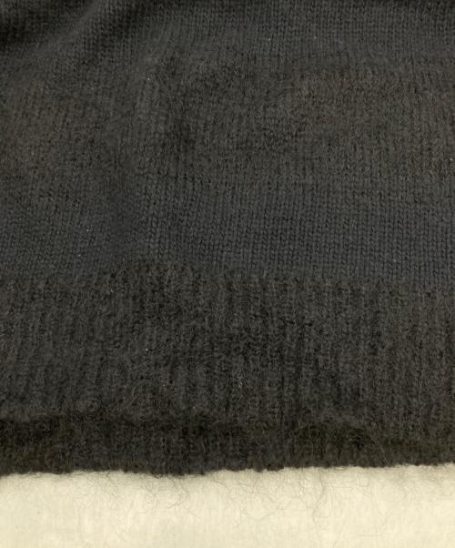 DAIRIKU（ダイリク）DAIRIKU (ダイリク) Flower Cross Embroidery Border Knit ブラック サイズ:FREEの古着・服飾アイテム