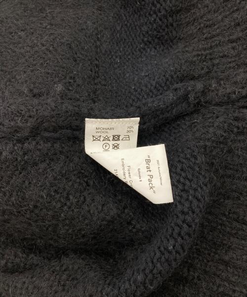 DAIRIKU（ダイリク）DAIRIKU (ダイリク) Flower Cross Embroidery Border Knit ブラック サイズ:FREEの古着・服飾アイテム