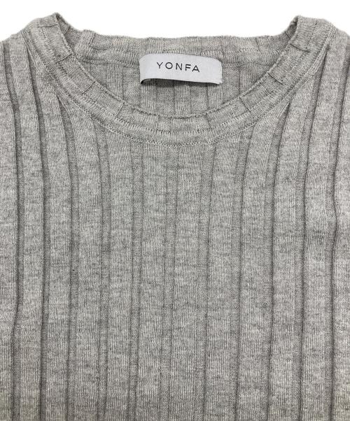 YONFA（ヨンファ）YONFA (ヨンファ) リブニット グレー サイズ:FREEの古着・服飾アイテム