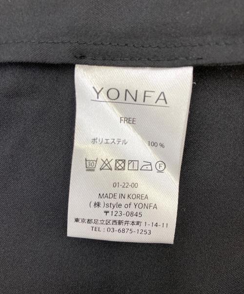 YONFA（ヨンファ）YONFA (ヨンファ) ノースリーブブラウス ブラック サイズ:FREEの古着・服飾アイテム