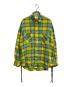 FACETASM（ファセッタズム）の古着「CHECK SLIT BIG SHIRT」｜ブルー×イエロー