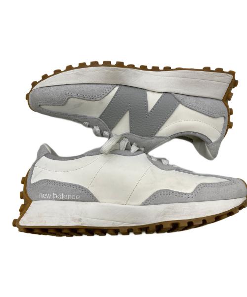 NEW BALANCE（ニューバランス）NEW BALANCE (ニューバランス) ローカットスニーカー ホワイト×グレー サイズ:23.5の古着・服飾アイテム