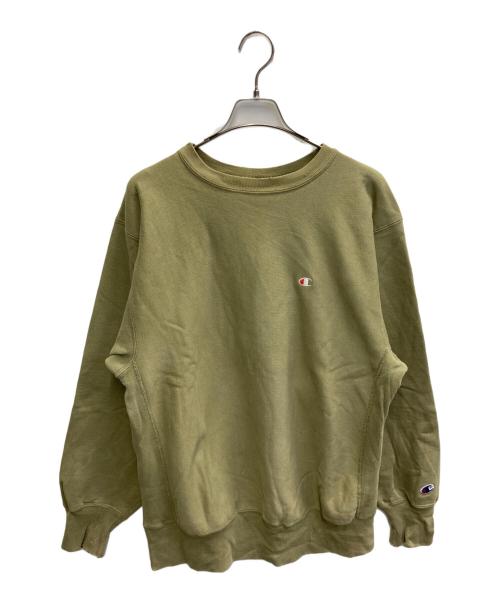 Champion REVERSE WEAVE（チャンピオン リバース ウィーブ）Champion REVERSE WEAVE (チャンピオン リバース ウィーブ) 目ありリバースウィーブスウェット カーキ サイズ:XLの古着・服飾アイテム