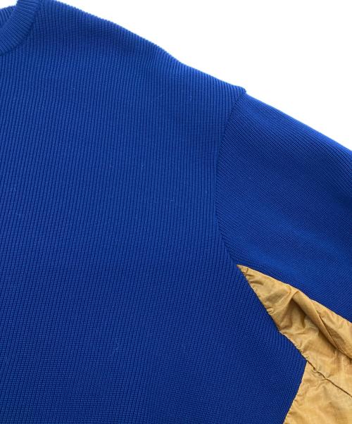 MISTERGENTLEMAN（ミスタージェントルマン）MISTERGENTLEMAN (ミスタージェントルマン) NYLON SWITCHED KNIT ネイビー×ブラウン サイズ:Mの古着・服飾アイテム