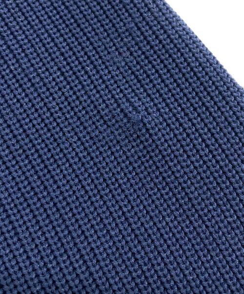 MISTERGENTLEMAN（ミスタージェントルマン）MISTERGENTLEMAN (ミスタージェントルマン) NYLON SWITCHED KNIT ネイビー×ブラウン サイズ:Mの古着・服飾アイテム