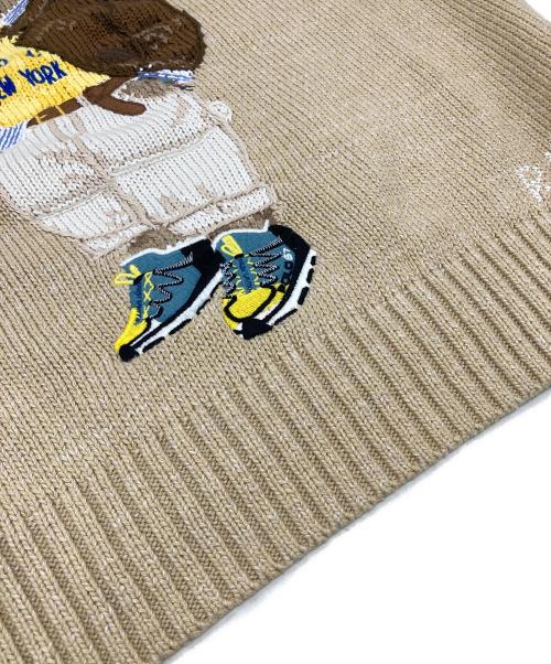 POLO RALPH LAUREN（ポロ・ラルフローレン）POLO RALPH LAUREN (ポロ・ラルフローレン) Polo ベア コットン クルーネック セーター ベージュ サイズ:ＸＳ 未使用品の古着・服飾アイテム