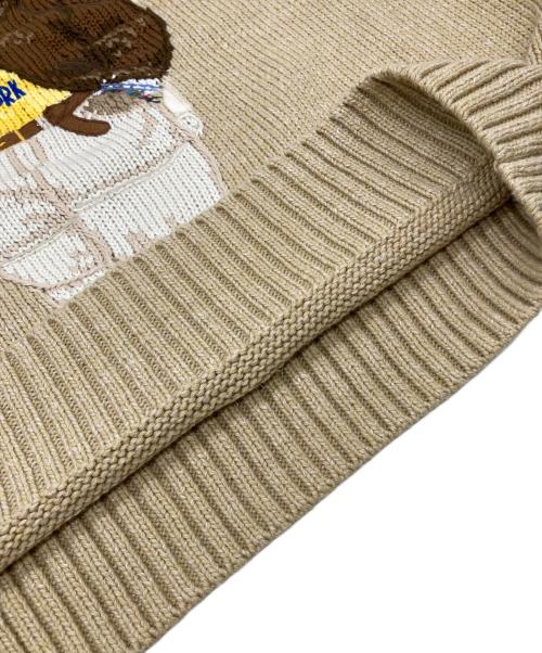 POLO RALPH LAUREN（ポロ・ラルフローレン）POLO RALPH LAUREN (ポロ・ラルフローレン) Polo ベア コットン クルーネック セーター ベージュ サイズ:ＸＳ 未使用品の古着・服飾アイテム
