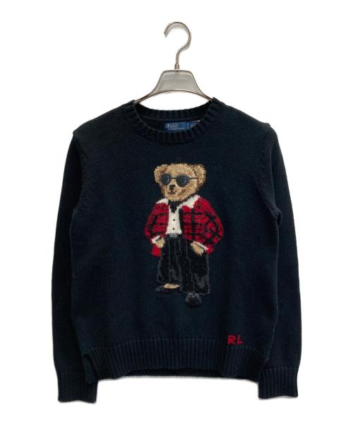 POLO RALPH LAUREN（ポロ・ラルフローレン）POLO RALPH LAUREN (ポロ・ラルフローレン) Polo ベア コットンブレンドセーター ブラック サイズ:Sの古着・服飾アイテム