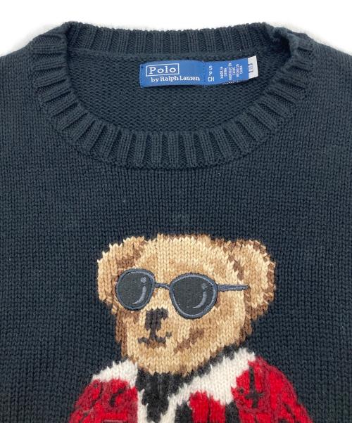 POLO RALPH LAUREN（ポロ・ラルフローレン）POLO RALPH LAUREN (ポロ・ラルフローレン) Polo ベア コットンブレンドセーター ブラック サイズ:Sの古着・服飾アイテム