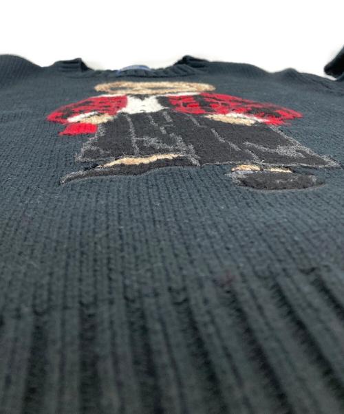 POLO RALPH LAUREN（ポロ・ラルフローレン）POLO RALPH LAUREN (ポロ・ラルフローレン) Polo ベア コットンブレンドセーター ブラック サイズ:Sの古着・服飾アイテム