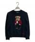 POLO RALPH LAUREN（ポロ・ラルフローレン）の古着「Polo ベア コットンブレンドセーター」｜ブラック