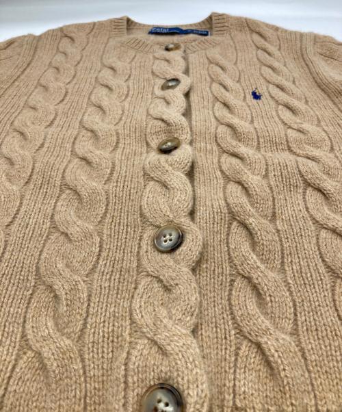 POLO RALPH LAUREN（ポロ・ラルフローレン）POLO RALPH LAUREN (ポロ・ラルフローレン) ケーブルニット ウールカシミヤ カーディガン ベージュ サイズ:Mの古着・服飾アイテム