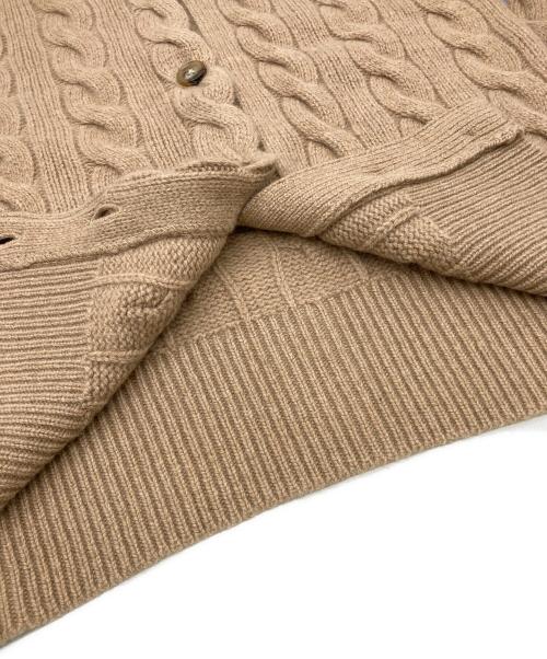 POLO RALPH LAUREN（ポロ・ラルフローレン）POLO RALPH LAUREN (ポロ・ラルフローレン) ケーブルニット ウールカシミヤ カーディガン ベージュ サイズ:Mの古着・服飾アイテム