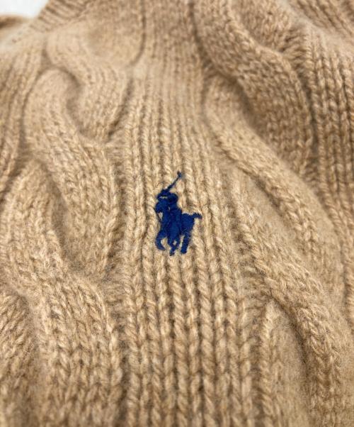 POLO RALPH LAUREN（ポロ・ラルフローレン）POLO RALPH LAUREN (ポロ・ラルフローレン) ケーブルニット ウールカシミヤ カーディガン ベージュ サイズ:Mの古着・服飾アイテム