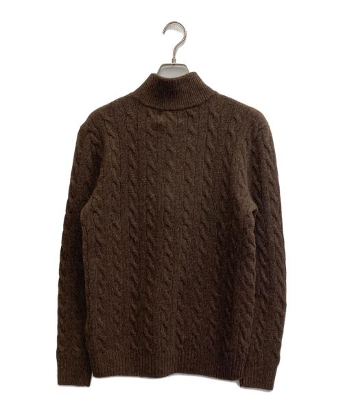 POLO RALPH LAUREN（ポロ・ラルフローレン）POLO RALPH LAUREN (ポロ・ラルフローレン) ケーブルニット ウールカシミヤ セーター ブラウン サイズ:XS 未使用品の古着・服飾アイテム