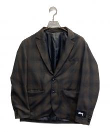 stussy（ステューシー）の古着「Shadow Plaid Sport Coat」｜ブラウン