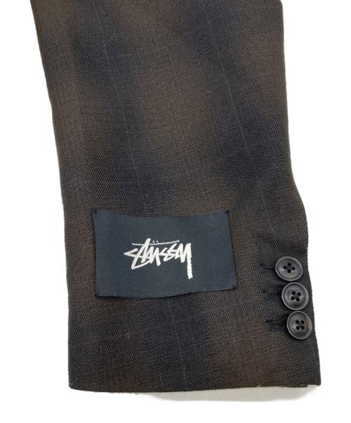 stussy（ステューシー）stussy (ステューシー) Shadow Plaid Sport Coat ブラウン サイズ:Sの古着・服飾アイテム