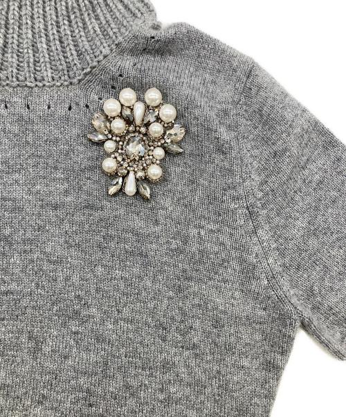 ALEXANDER McQUEEN（アレキサンダーマックイーン）ALEXANDER McQUEEN (アレキサンダーマックイーン) タートルネックカシミヤニット グレー サイズ:Sの古着・服飾アイテム