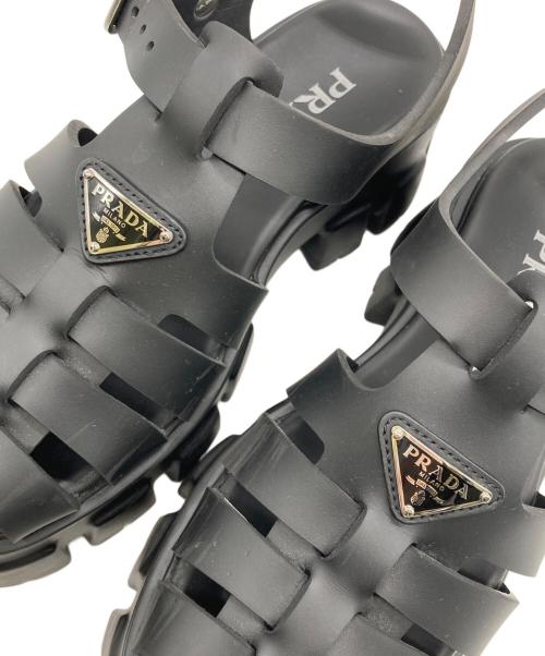 PRADA（プラダ）PRADA (プラダ) モノリスラバーサンダル ブラック サイズ:36の古着・服飾アイテム