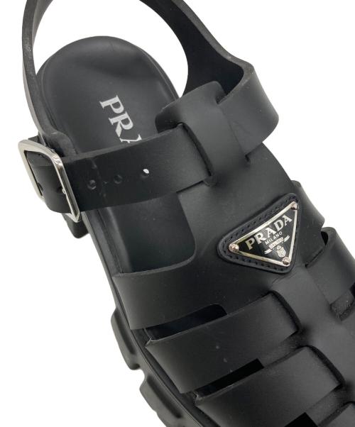 PRADA（プラダ）PRADA (プラダ) モノリスラバーサンダル ブラック サイズ:36の古着・服飾アイテム