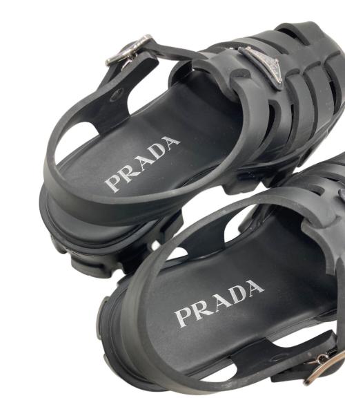 PRADA（プラダ）PRADA (プラダ) モノリスラバーサンダル ブラック サイズ:36の古着・服飾アイテム