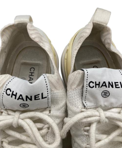 CHANEL（シャネル）CHANEL (シャネル) ココマークニットスニーカー ホワイト サイズ:36の古着・服飾アイテム