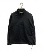 LACOSTEラコステ）の古着「スタンドカラーハーフジップスウェット」｜ブラック
