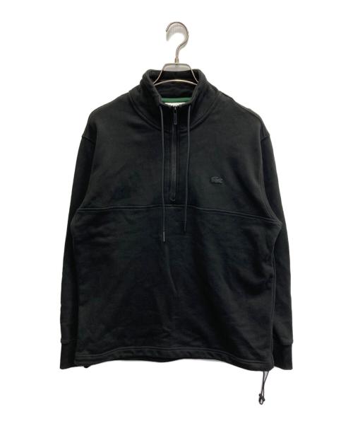 LACOSTE（ラコステ）LACOSTE (ラコステ) スタンドカラーハーフジップスウェット ブラック サイズ:SIZE4の古着・服飾アイテム