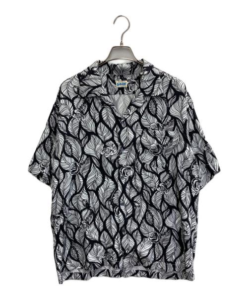 Schott（ショット）Schott (ショット) アロハシャツ ホワイト×ブラック サイズ:Lの古着・服飾アイテム