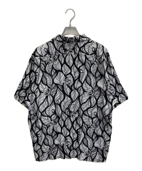 Schott（ショット）Schott (ショット) アロハシャツ ホワイト×ブラック サイズ:Lの古着・服飾アイテム