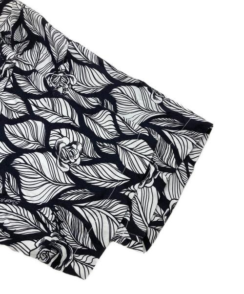 Schott（ショット）Schott (ショット) アロハシャツ ホワイト×ブラック サイズ:Lの古着・服飾アイテム