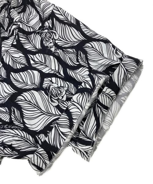 Schott（ショット）Schott (ショット) アロハシャツ ホワイト×ブラック サイズ:Lの古着・服飾アイテム