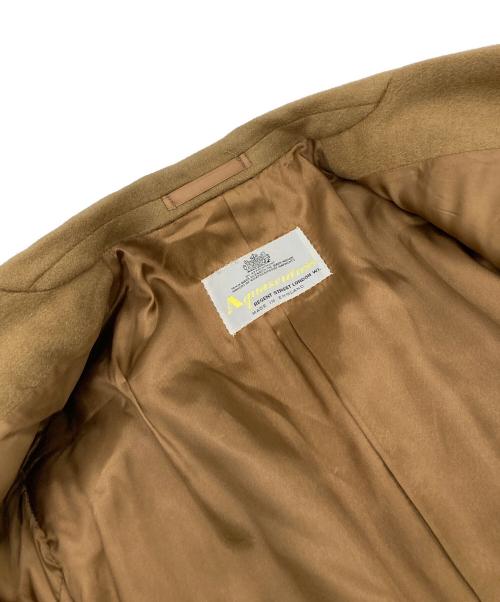 Aquascutum（アクアスキュータム）Aquascutum (アクアスキュータム) 80’Sカシミヤウールブレンドコート ブラウン サイズ:不明（記載無し）の古着・服飾アイテム