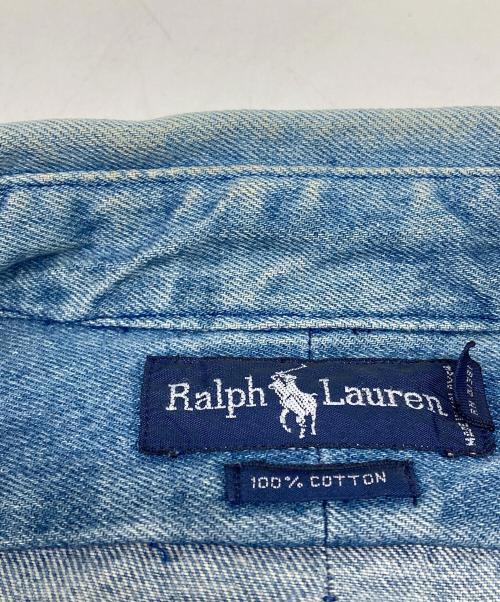 RALPH LAUREN（ラルフローレン）RALPH LAUREN (ラルフローレン) ポロベアデニムシャツ ネイビー サイズ:Lの古着・服飾アイテム