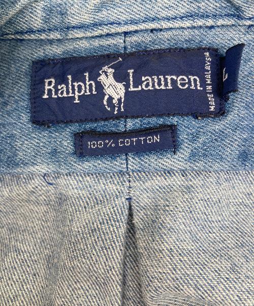 RALPH LAUREN（ラルフローレン）RALPH LAUREN (ラルフローレン) ポロベアデニムシャツ ネイビー サイズ:Lの古着・服飾アイテム