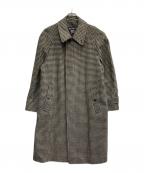 BURBERRYバーバリー）の古着「千鳥柄コート」｜ブラック×ベージュ