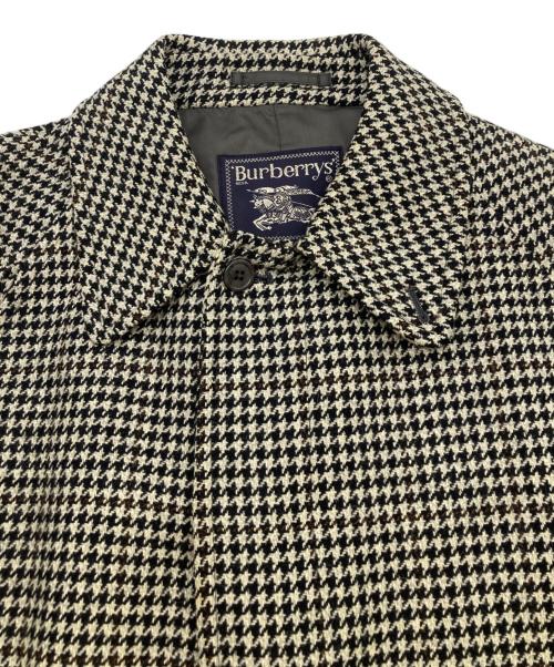 BURBERRY（バーバリー）BURBERRY (バーバリー) 千鳥柄コート ブラック×ベージュ サイズ:Lの古着・服飾アイテム