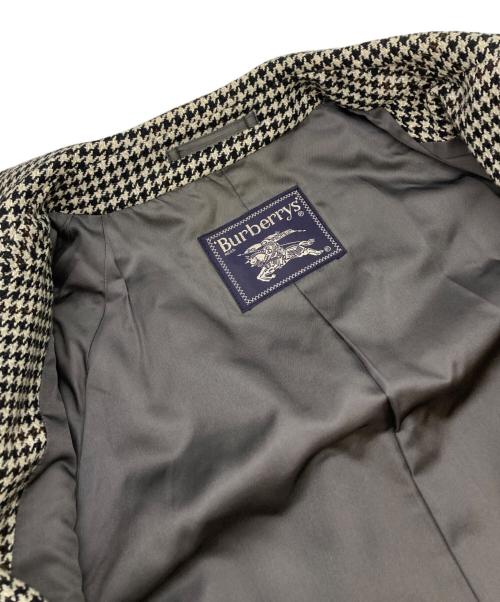 BURBERRY（バーバリー）BURBERRY (バーバリー) 千鳥柄コート ブラック×ベージュ サイズ:Lの古着・服飾アイテム