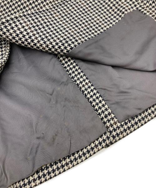 BURBERRY（バーバリー）BURBERRY (バーバリー) 千鳥柄コート ブラック×ベージュ サイズ:Lの古着・服飾アイテム