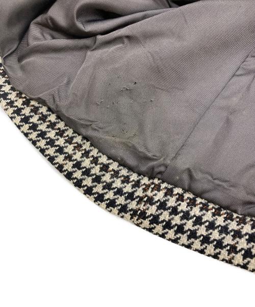 BURBERRY（バーバリー）BURBERRY (バーバリー) 千鳥柄コート ブラック×ベージュ サイズ:Lの古着・服飾アイテム